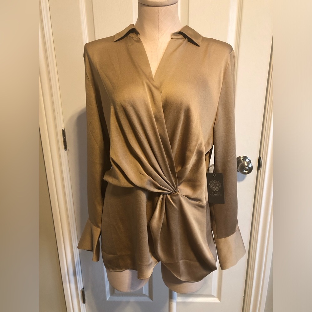 Vince Camuto Gold Blouse top size 10